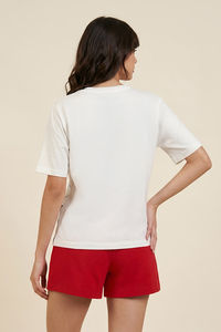 Zivame Devil Wears Prada Knit Cotton Loungewear Short Set - Flame Scarlet — thumbnail 4